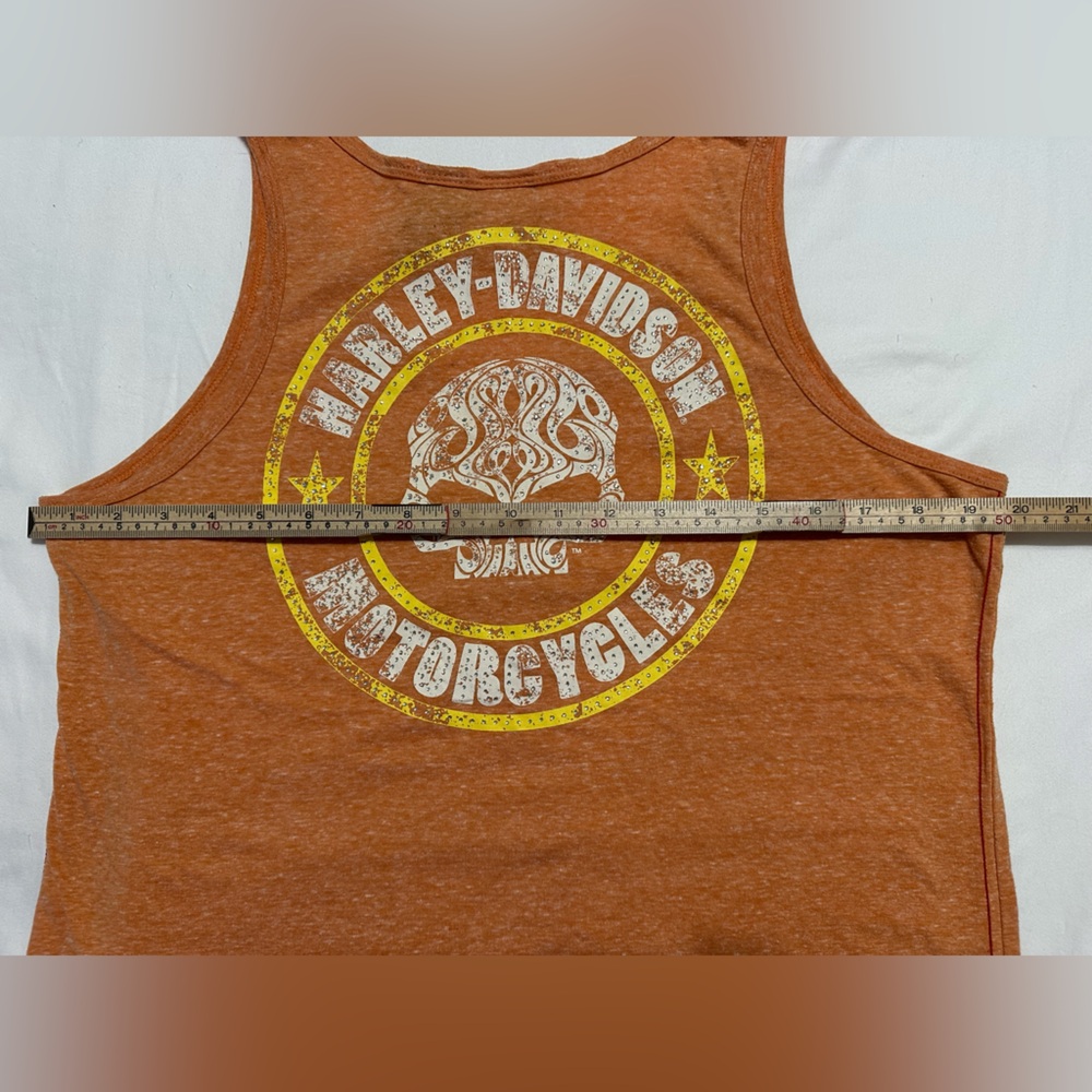 WOMEN’S HARLEY DAVIDSON TATTOO WILLIE G RHINESTONE BUTTON HENLEY TANK TOP XL - Picture 12 of 13